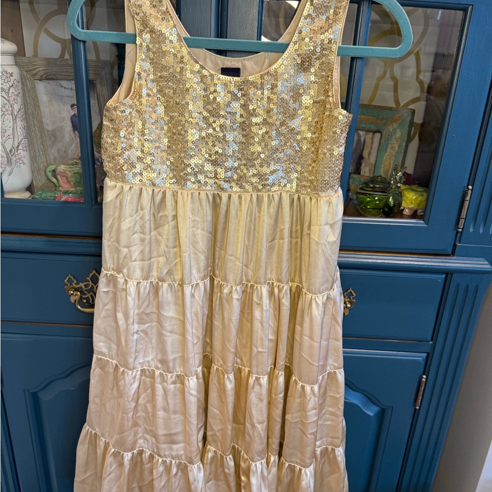 GAP Kids Gold Sequin Party Dress
